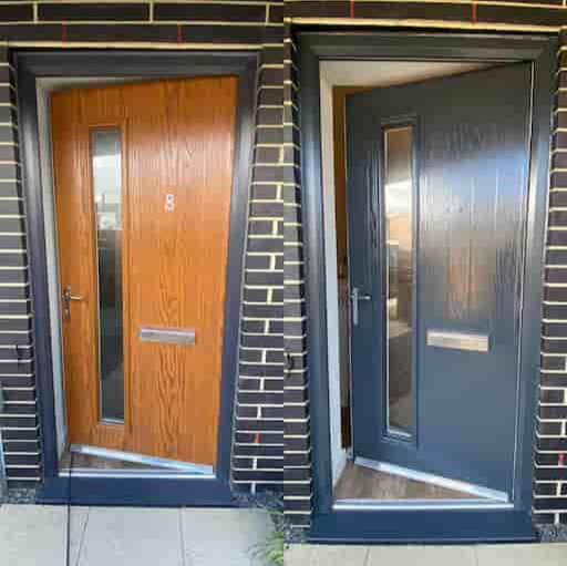 Before & After Front Door Spray Painting Newcastle