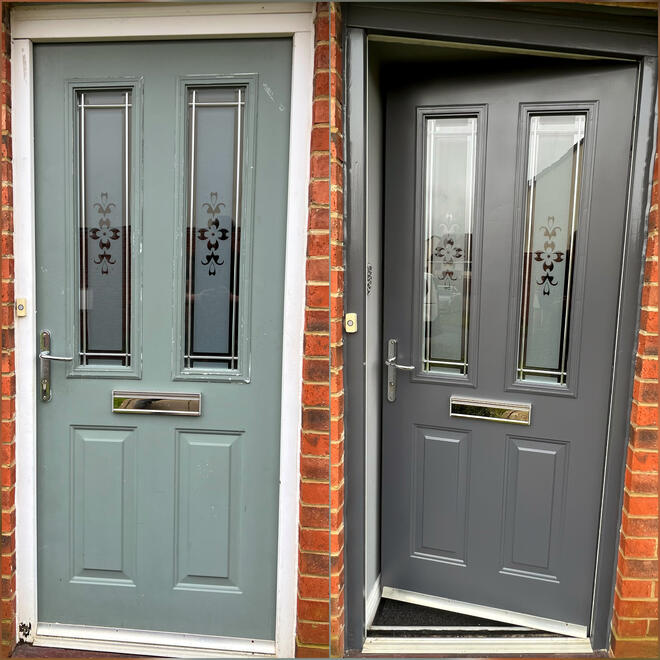 Front Door Spray Painting Newcastle Before & After Front Door Spray Painting Newcastle