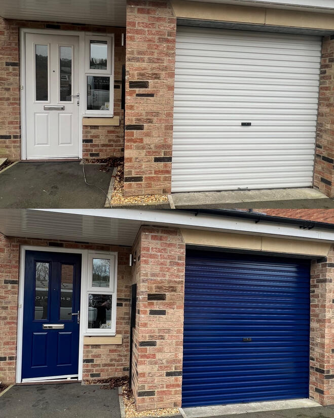 Before & After Front Door Spray Painting Newcastle